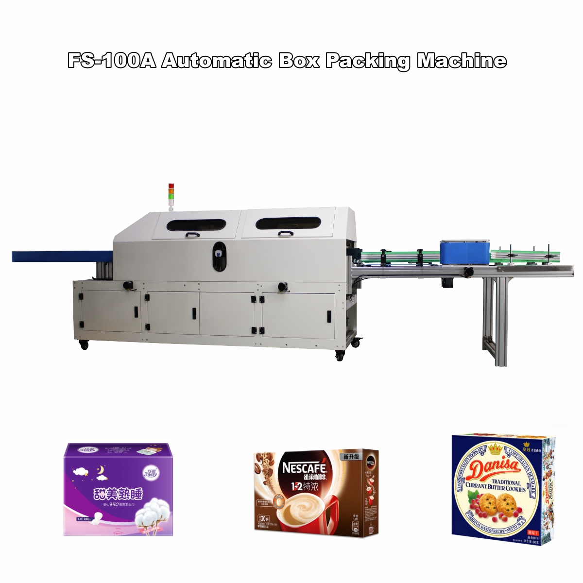 FS-100A High Speed Automatic Carton Paper Box Gluin